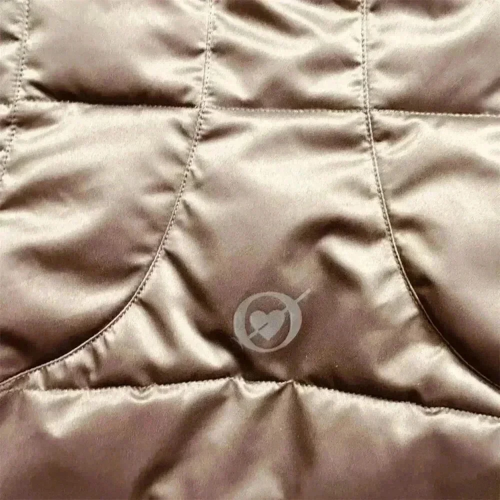 Obermeyer Womens Metallic Brown Hooded Puffer Jacket Size 6 Quilted Winter Coat - Picture 4 of 15